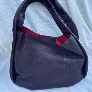 Auth Coach Bandit 39 Oxblood Burgundy Hobo Bag